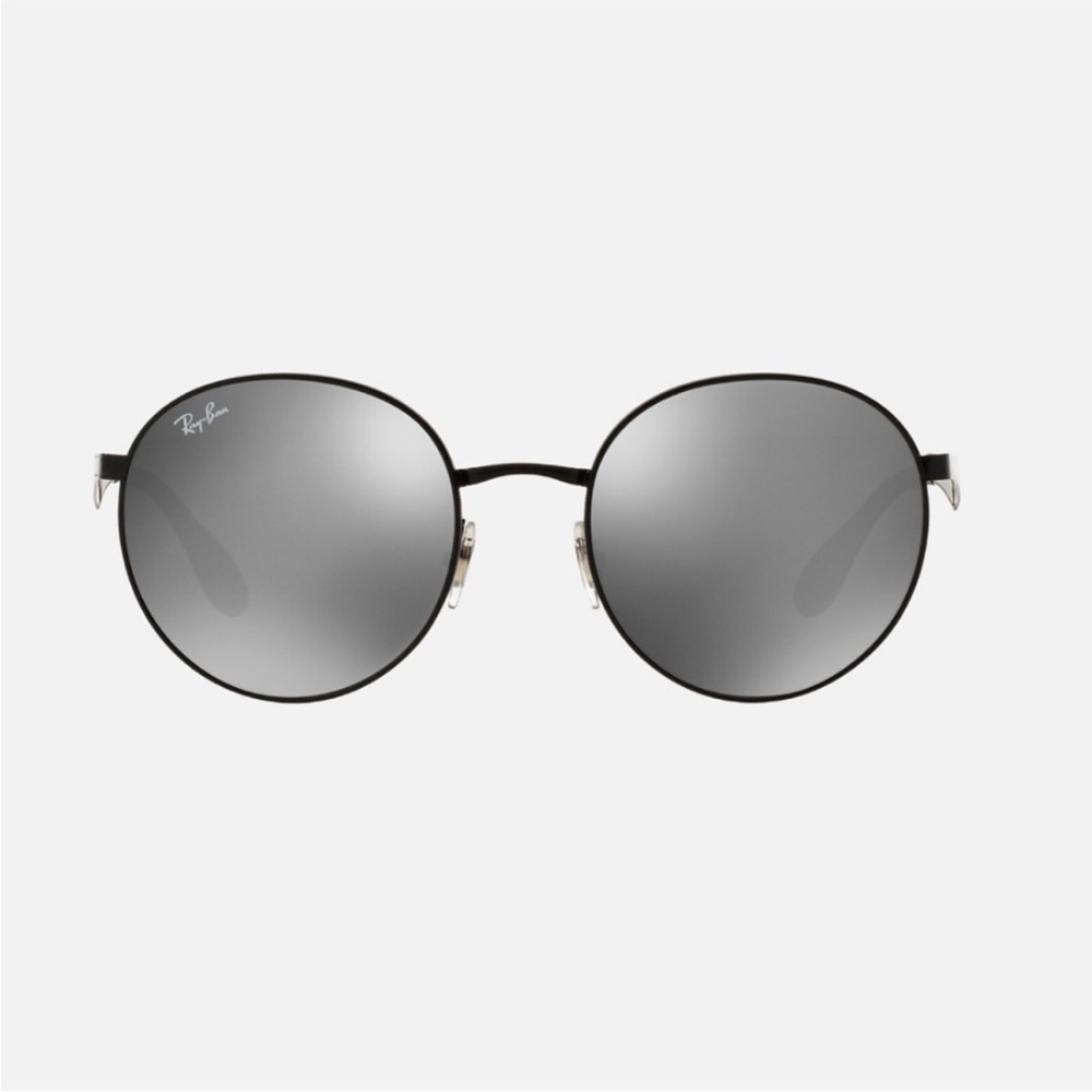 Ray-Ban Black Round Mirrored Sunglasses